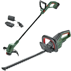 BOSCH GRÆSTRIMMER/HÆKKEKLIPPER/BATTERISÆT