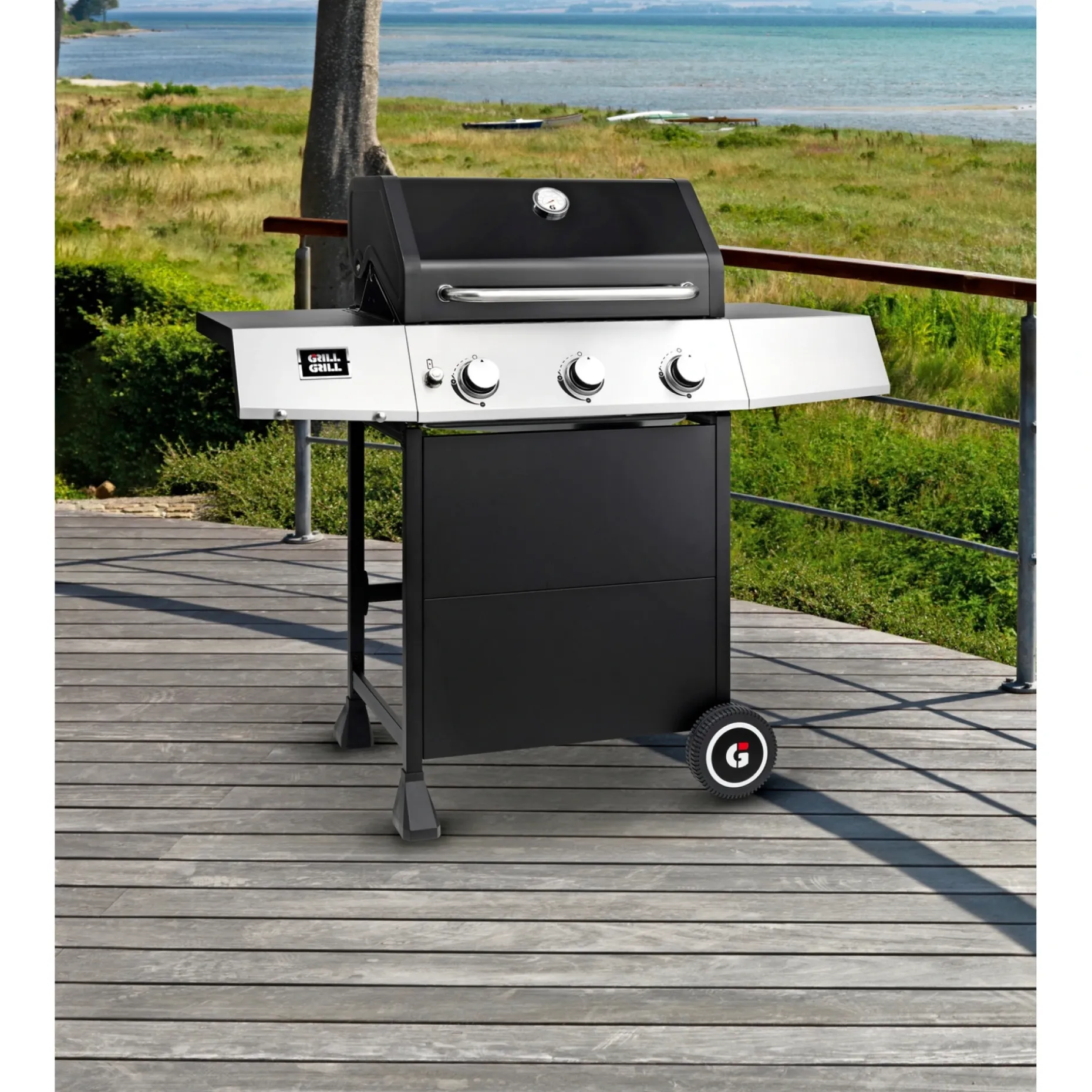 GRILLGRILL CASUAL B-312 GASGRILL SORT/RUSTFRIT STÅL