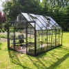 HALLS ICON 8 DRIVHUS EKSKL. SOKKEL 3 MM DELT GLAS SORT 9,7 M2