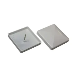 KOKILLE CAP 76 STOLPEHAT ALUMINIUM HVID 76 X 76 MM
