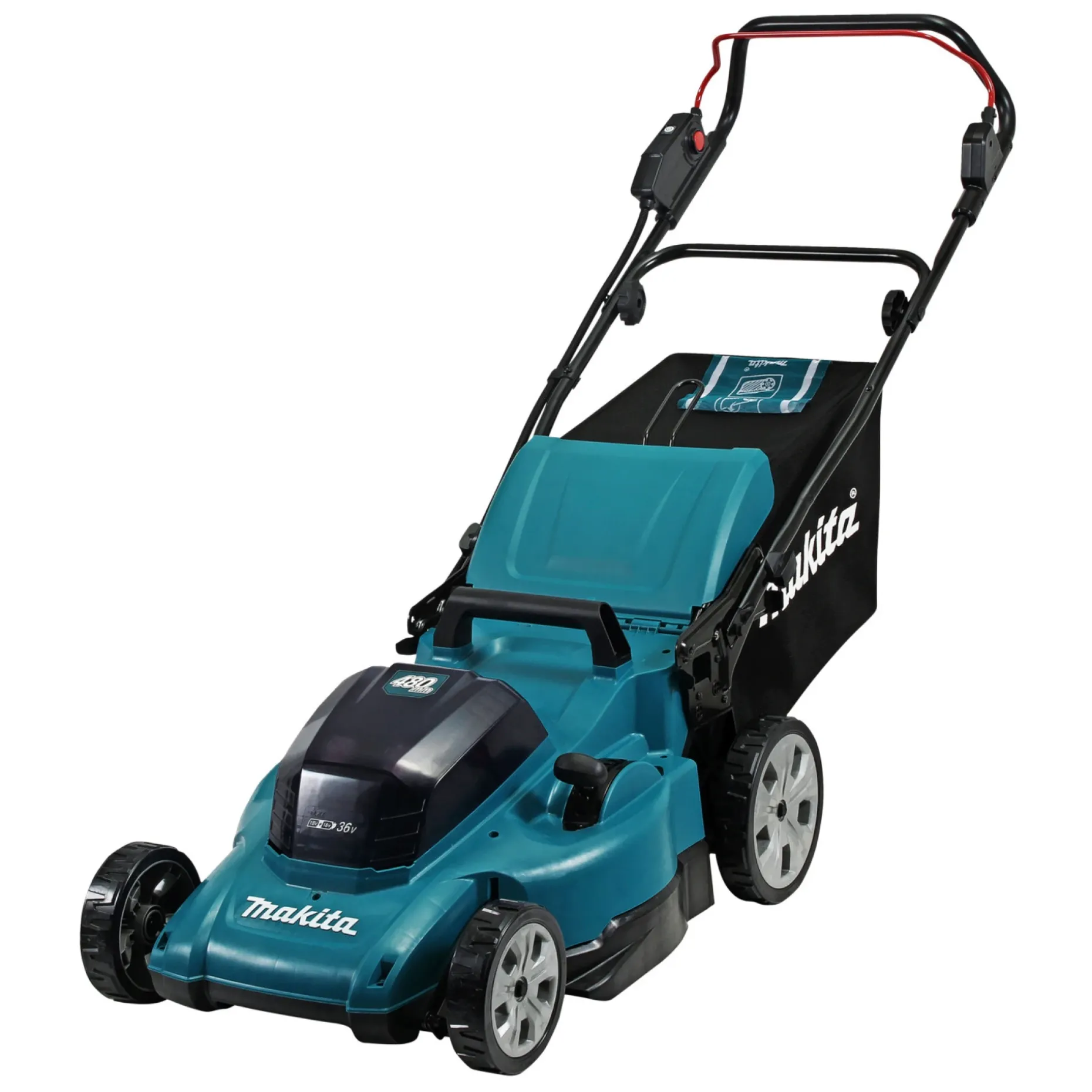 MAKITA DLM480PT2 PLÆNEKLIPPER AKKU 2 X 18V MED BATTERI OG LADER