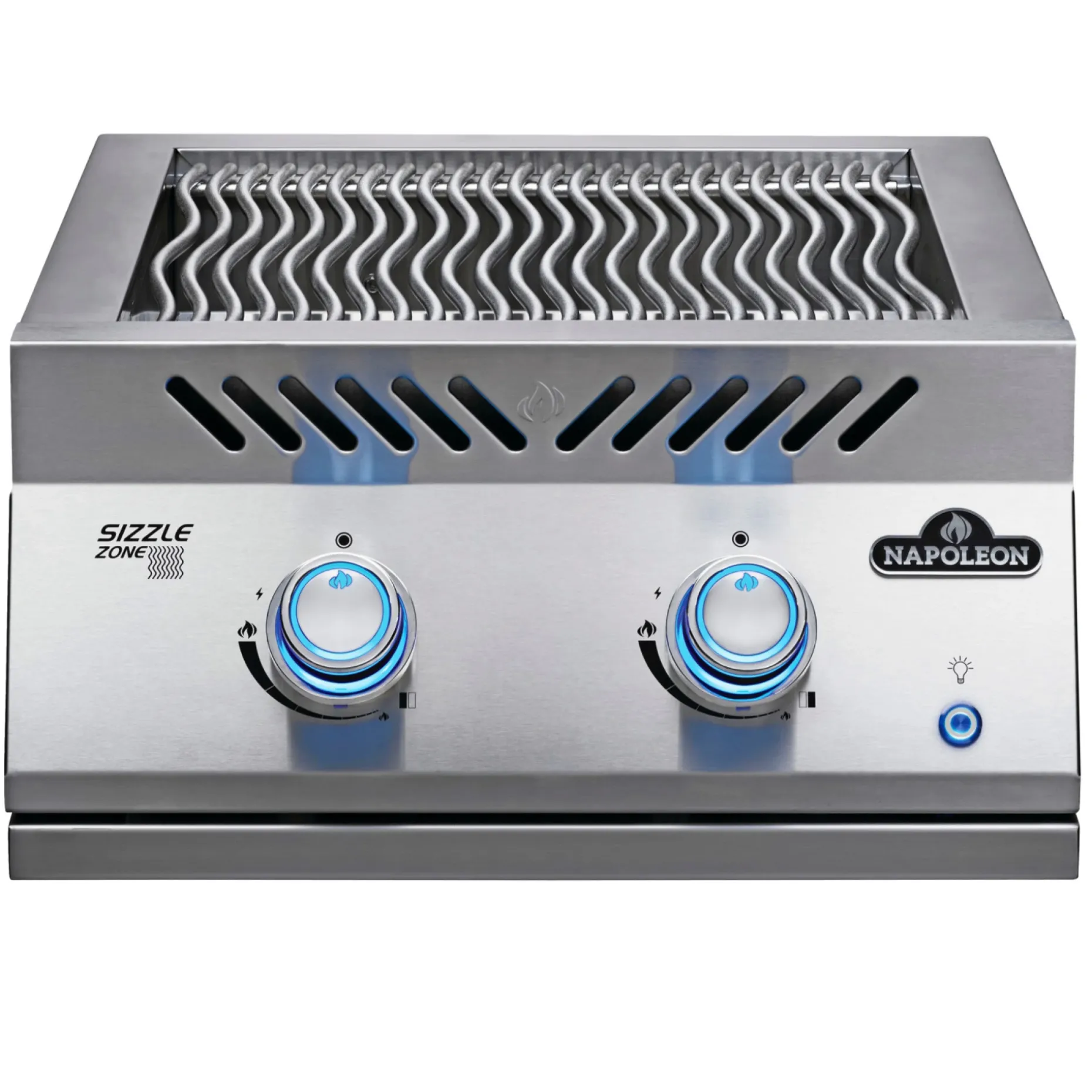 NAPOLEON BUILT-IN 700 18" DOBBELT SIZZLEZONE INDBYGNINGSGRILL RUSTFRIT STÅL