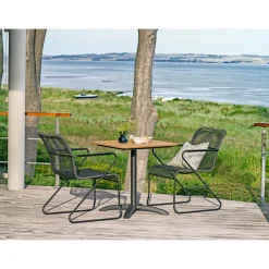 OUTRIUM FARO/BILBAO MED 2 STOLE CAFESÆT NATUR/ANTRACITGRÅ