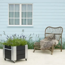 PLUS CUBIC BLOMSTERKASSE SORT 45 X 46 X 50 CM