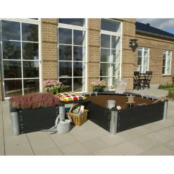 PLUS PIPE BLOMSTERKASSE SORT 36 X 80 X 80 CM