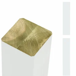 PLUS STOLPE TRYKIMPRÆGNERET HVID 9 X 9 X 98 CM