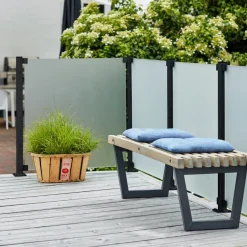 PLUS STOLPE VARMGALVANISERET OG PULVERLAKERET SORT 4.50 X 4.50 X 96 CM