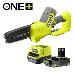 RYOBI GRENSAV AKKU 15 CM MED BATTERI OG LADER