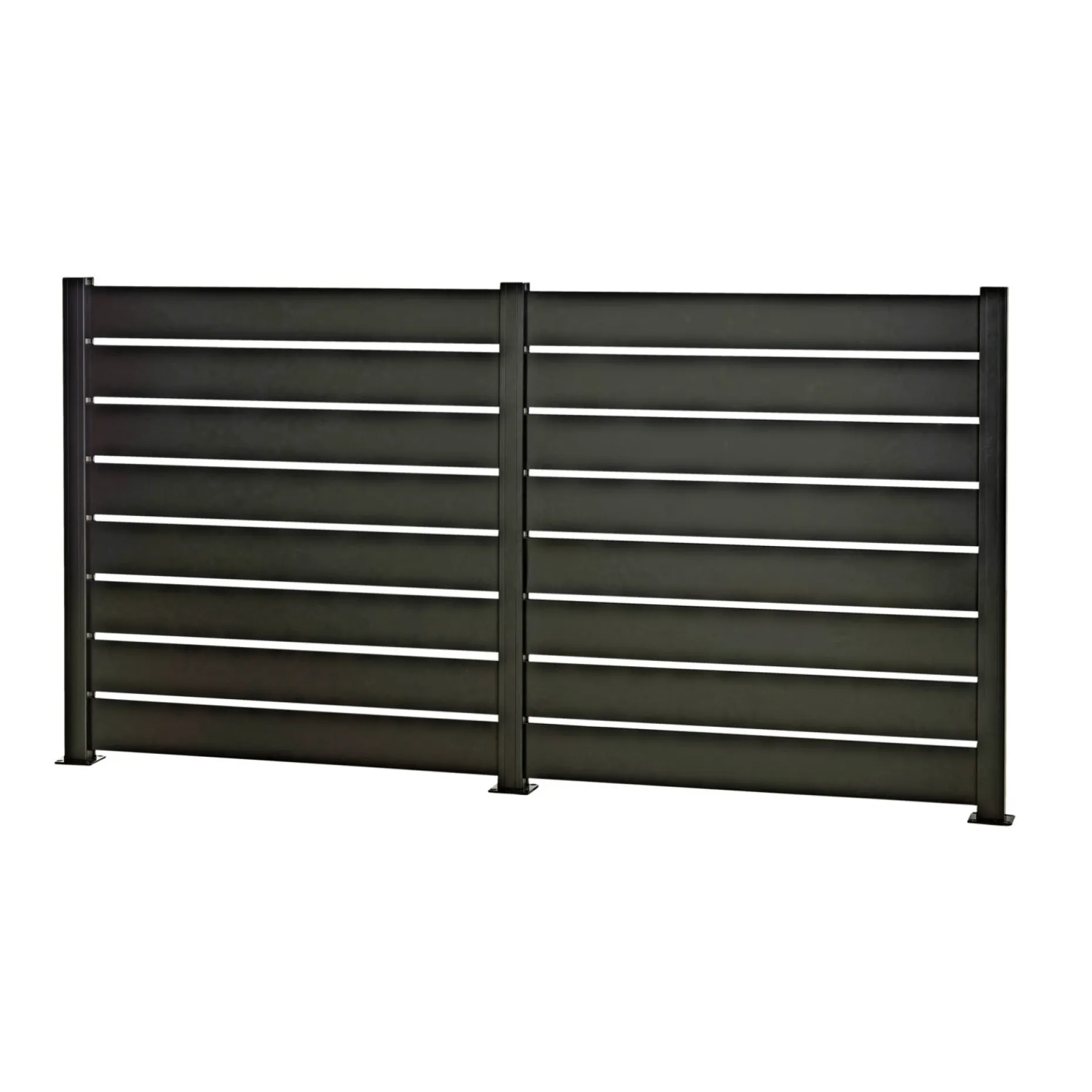 SKAGEN SYSTEMHEGN PANEL SORT ALUMINIUM 0.60 X 92 X 86 CM