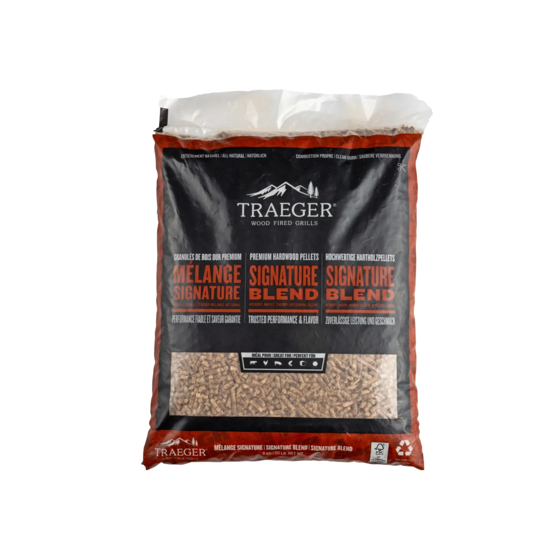 TRAEGER SIGNATURE TRÆPILLER TIL GRILL 9 KG